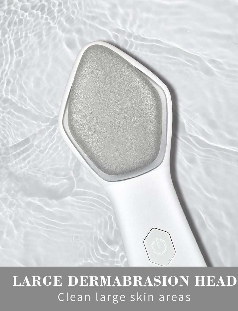 NEWDERMO Microdermabrasion Machine Pro, Large Diamond Electric Microdermabrasion Wand Tool With 3 Levels Frequency for Face Body Exfoliate Skin Care(White) - Image 2